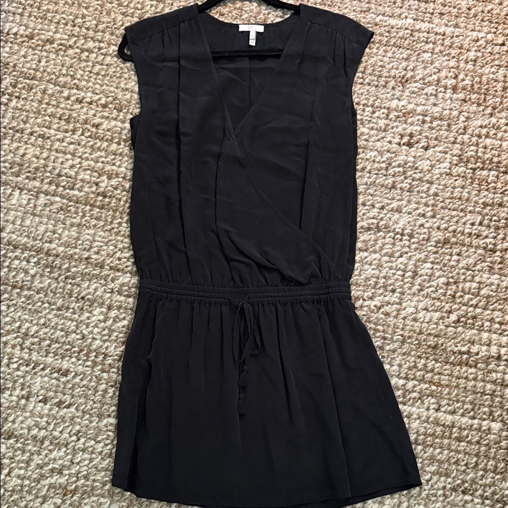 Joie Black Sleeveless V-Neck Mini Dress